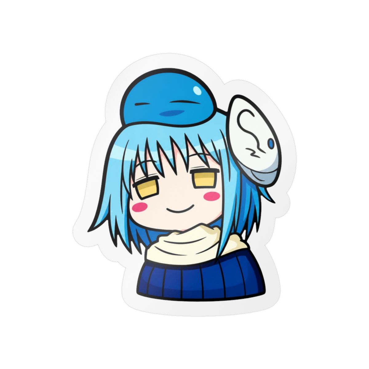 Rimuru Car Sticker rimuru Decor Anime Peek Window Decal from that Time I Got Reincarnated as a Slime Cute Kawaii JDM Anime Vinyl, Waterproof Otaku Car Decor for Drift, Laptop, Bumper (WWWW) - alternate angle 4, merchandise