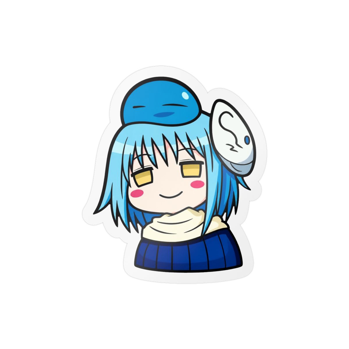 Rimuru Car Sticker rimuru Decor Anime Peek Window Decal from that Time I Got Reincarnated as a Slime Cute Kawaii JDM Anime Vinyl, Waterproof Otaku Car Decor for Drift, Laptop, Bumper (WWWW) - alternate angle 5, merchandise