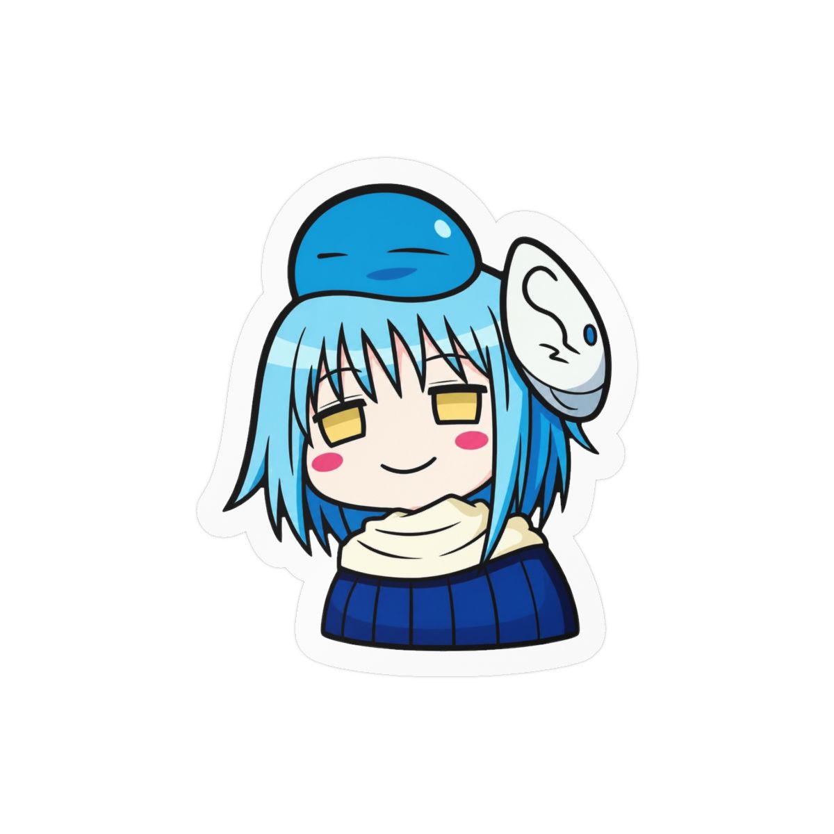 Rimuru Car Sticker rimuru Decor Anime Peek Window Decal from that Time I Got Reincarnated as a Slime Cute Kawaii JDM Anime Vinyl, Waterproof Otaku Car Decor for Drift, Laptop, Bumper (WWWW) - alternate angle 1, merchandise
