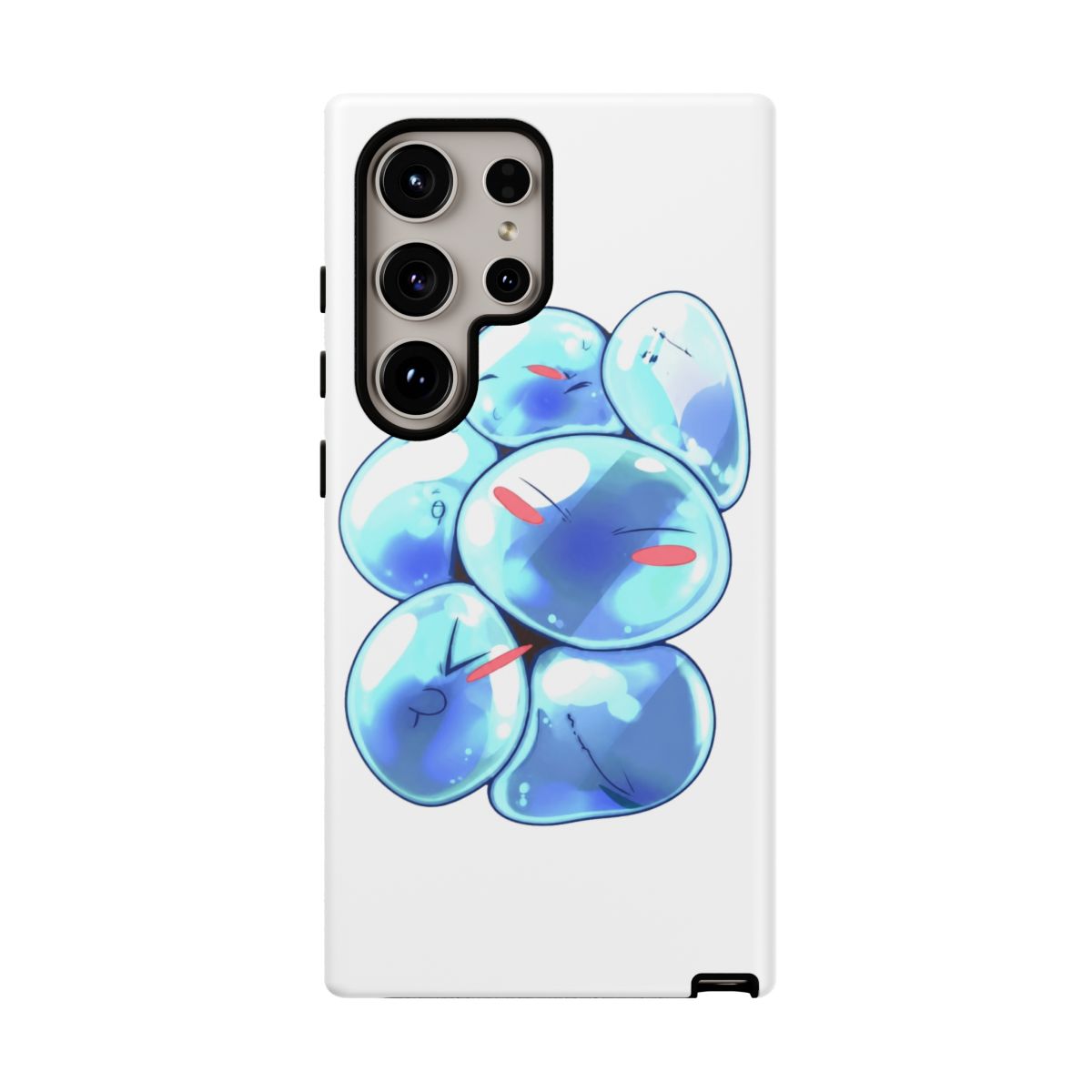 Akatxezy Anime Phone Case for iPhone 11 Pro Max, Rimuru Tensura Vivid Character Art, Blue Durable Tempered Glass & Shockproof TPU Cover | That Time I Got Reincarnated as a Slime - alternate angle 1, merchandise