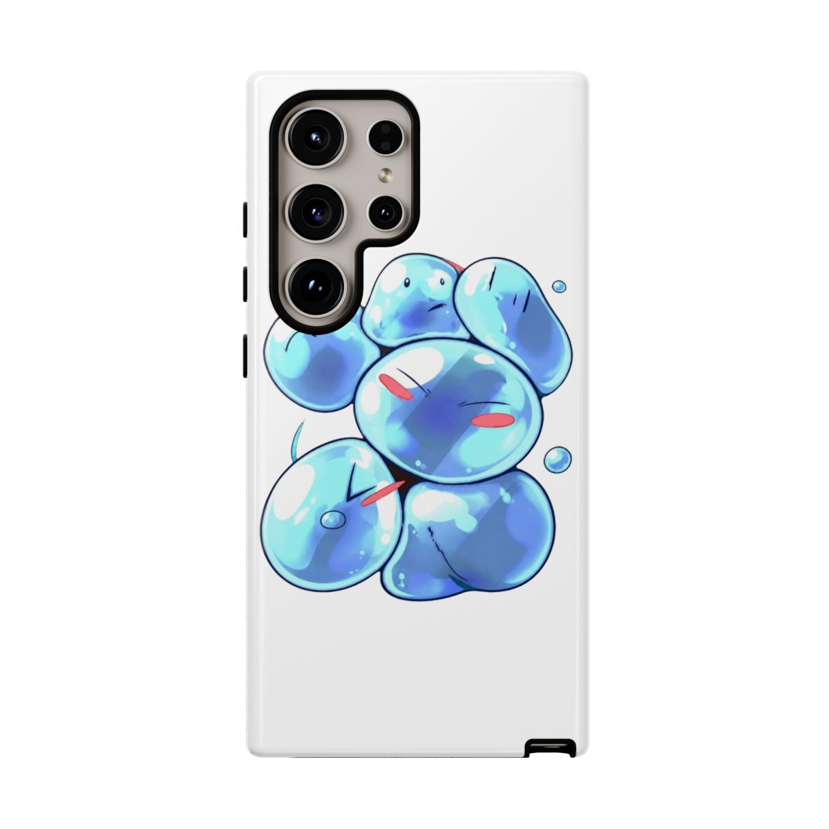 Akatxezy Anime Phone Case for iPhone 16 Plus, Rimuru Tensura Manga Pattern, Blue Shockproof Glass Back & Soft TPU Bumper | That Time I Got Reincarnated as a Slime - Official Phone Cases merchandise
