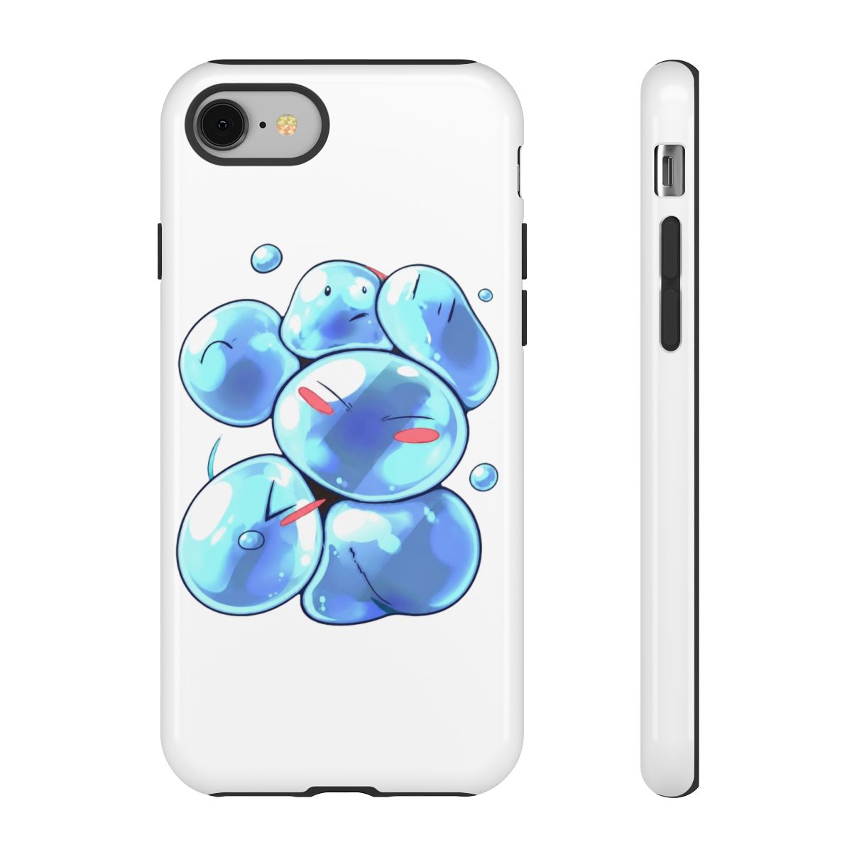 Akatxezy Anime Phone Case for iPhone 16 Plus, Rimuru Tensura Manga Pattern, Blue Shockproof Glass Back & Soft TPU Bumper | That Time I Got Reincarnated as a Slime