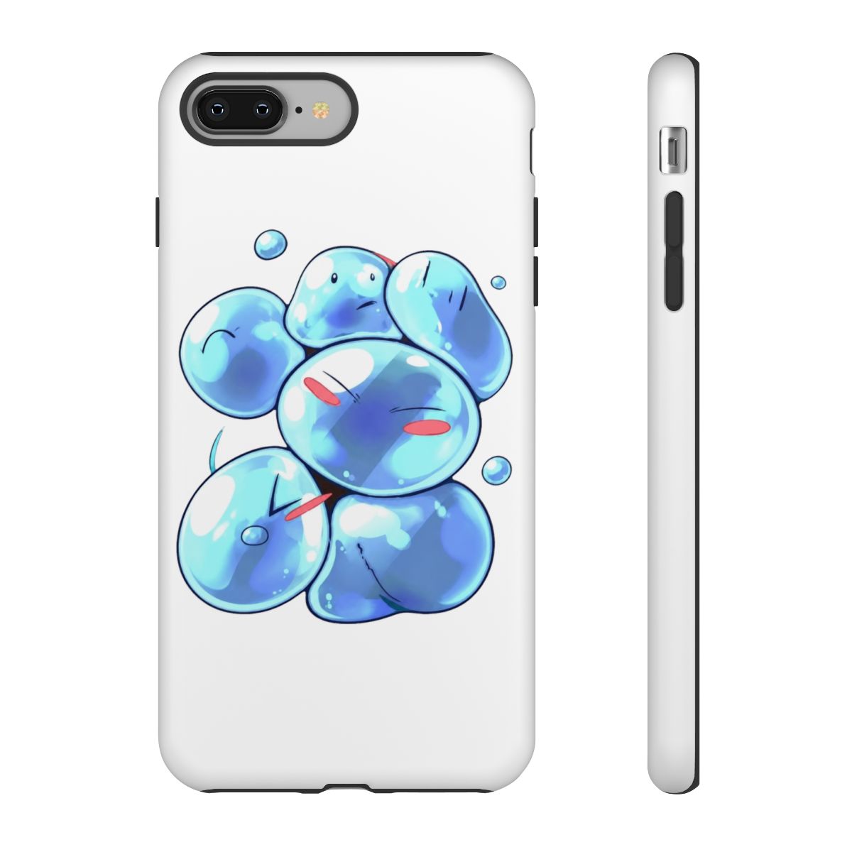 Akatxezy Anime Phone Case for iPhone 16 Plus, Rimuru Tensura Manga Pattern, Blue Shockproof Glass Back & Soft TPU Bumper | That Time I Got Reincarnated as a Slime - alternate angle 4, merchandise