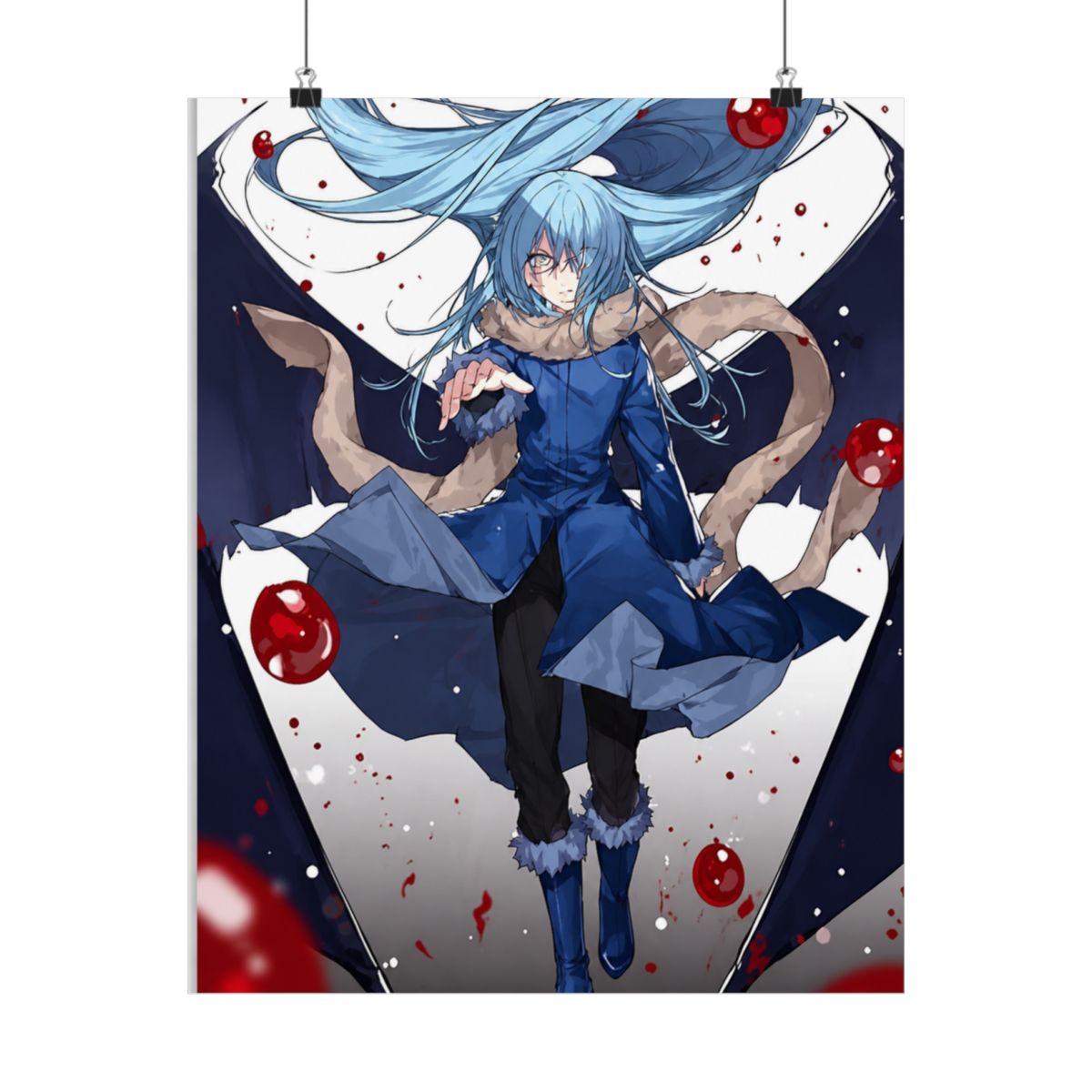 HCKOA Anime That Time I Got Reincarnated As A Slime Tempest Rimuru Poster Decorative Painting Posters Wall Art Living Room Posters Gifts Bedroom Painting 12x18inch(30x45cm) - alternate angle 2, merchandise