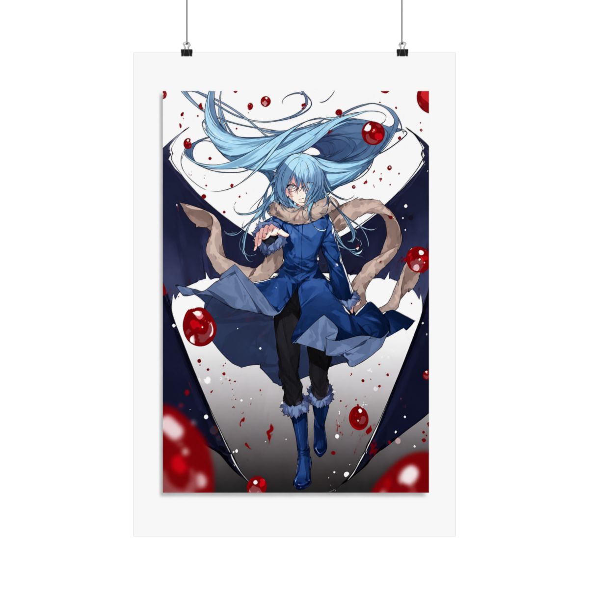 HCKOA Anime That Time I Got Reincarnated As A Slime Tempest Rimuru Poster Decorative Painting Posters Wall Art Living Room Posters Gifts Bedroom Painting 12x18inch(30x45cm)